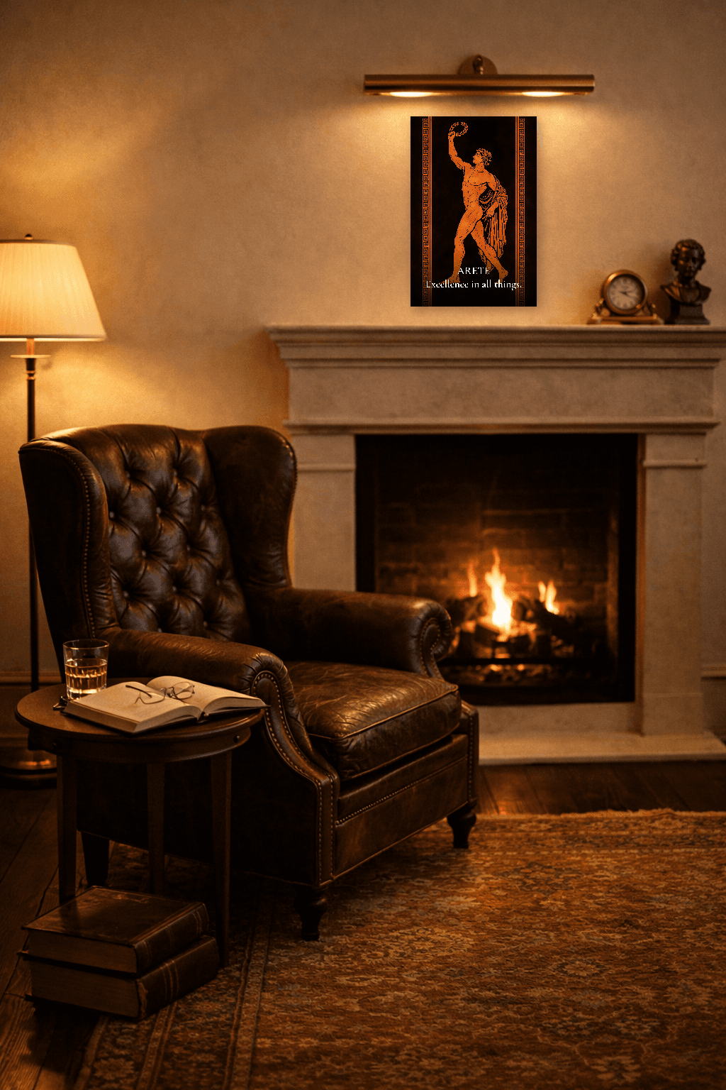 Areté - Excelência & Virtude Impressão de Filosofia Grega - Arte de Parede Estoica - 4