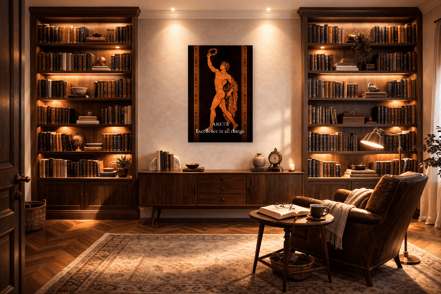 Areté - Excelência & Virtude Impressão de Filosofia Grega - Arte de Parede Estoica - 6