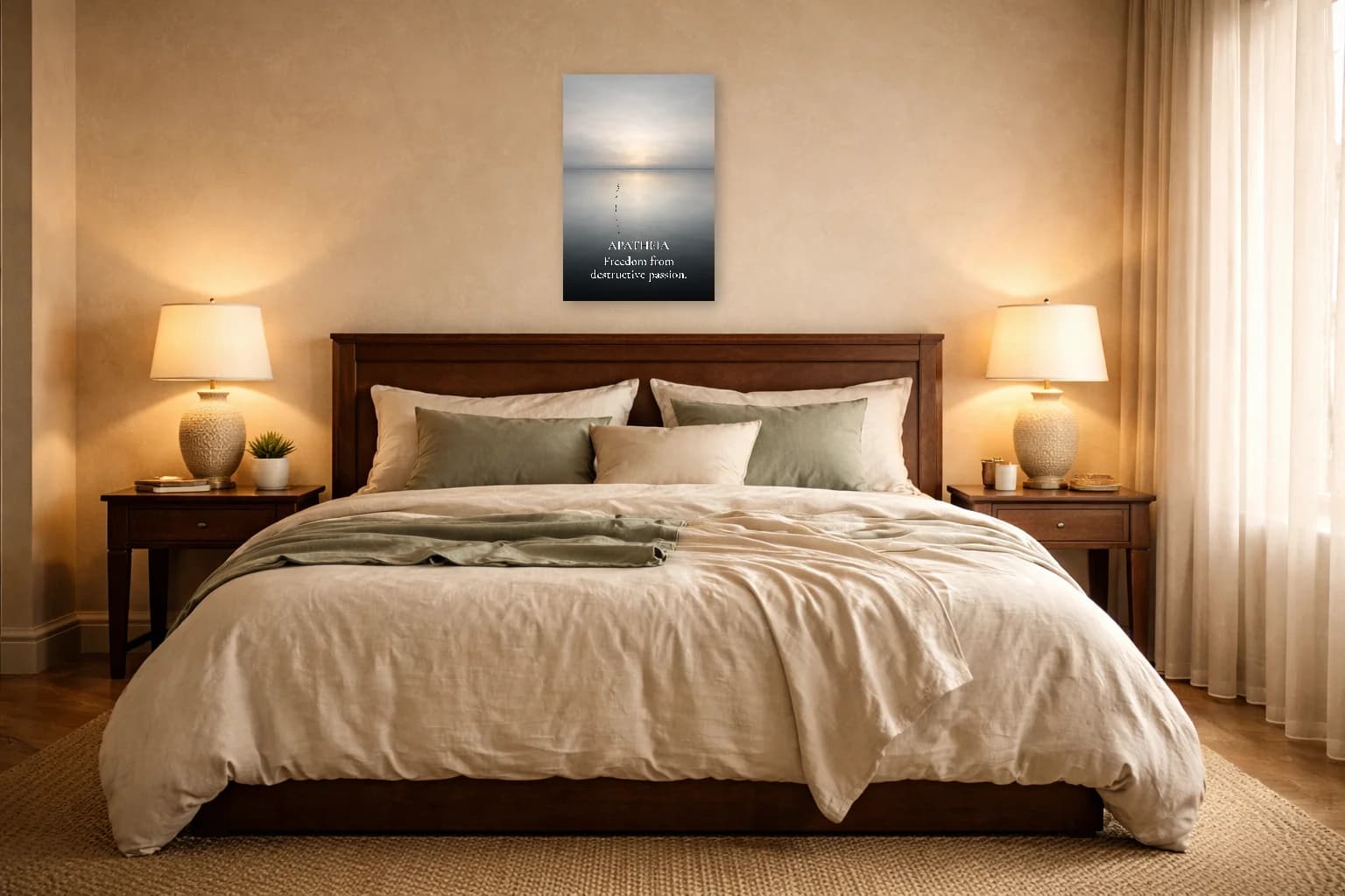 Apatheia - Liberté de la Passion Impression d'Art Stoïcien - Art Mural Stoïcien - Room Scene 6