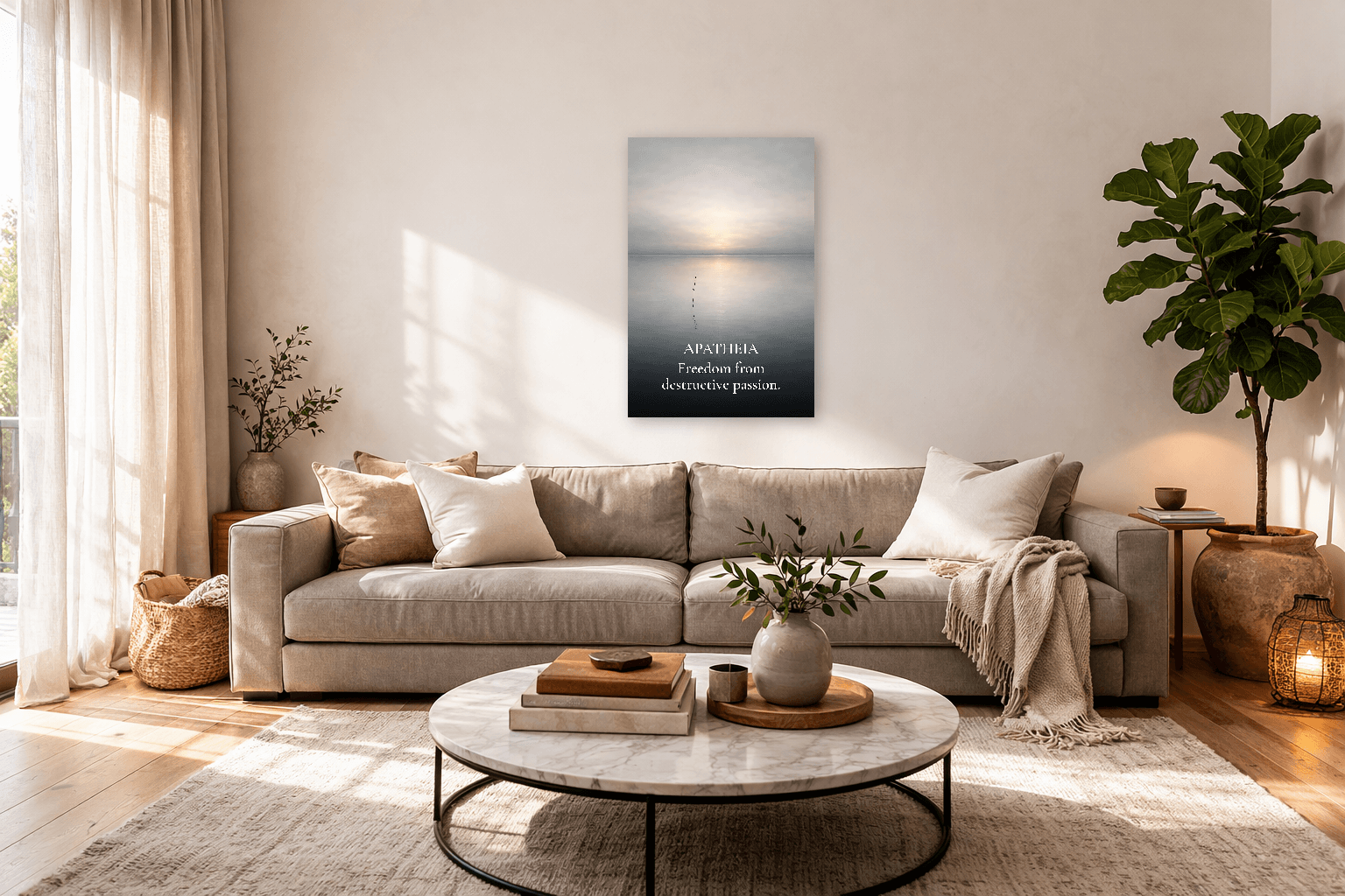 Apatheia - Libertatea de Pasiune Artă Stoică - Artă de Perete Stoică - 3