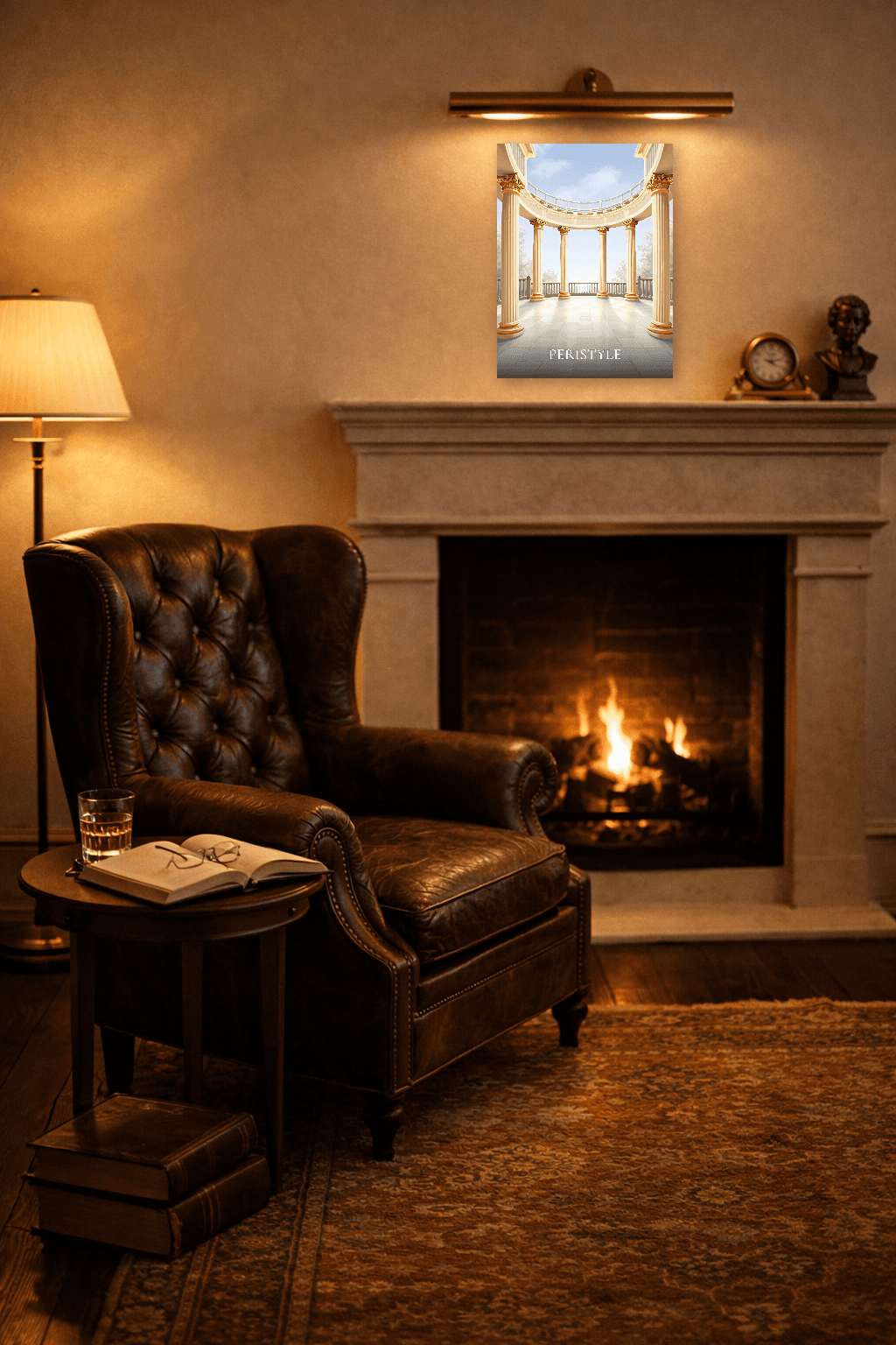 Atrium of Serenity – The Stoic Peristyle - Stoic Wall Art - Room Scene 2