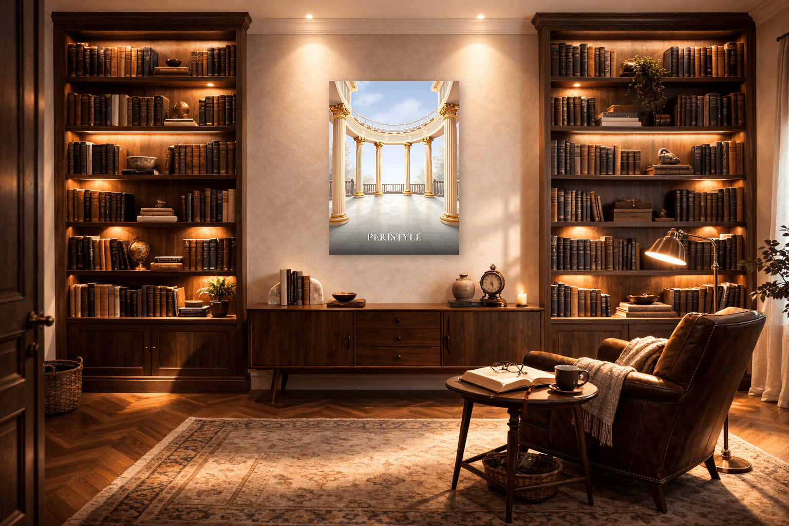 Atrium of Serenity – The Stoic Peristyle - Stoic Wall Art - Room Scene 3