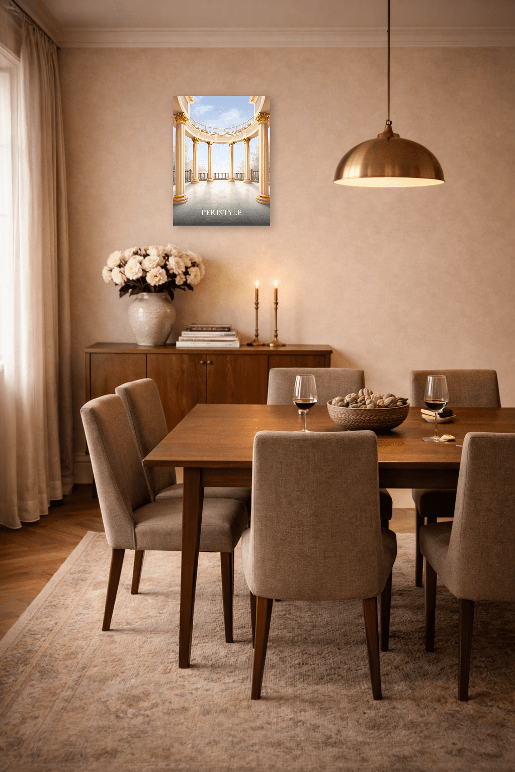 Atrium of Serenity – The Stoic Peristyle - Stoic Wall Art - Room Scene 4