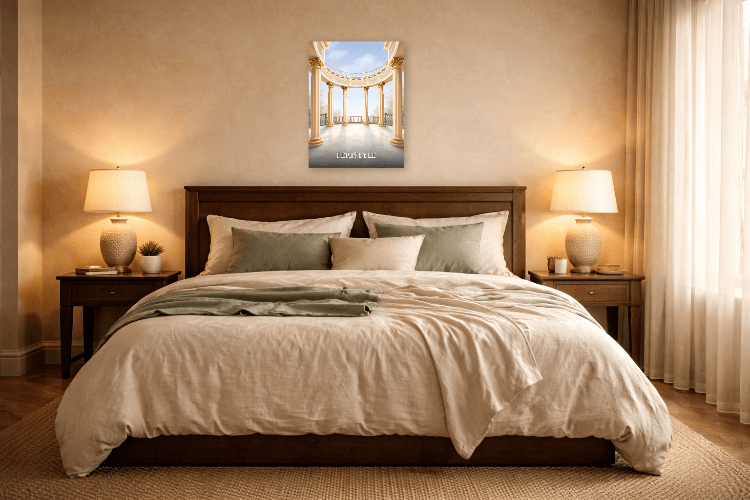 Atrium of Serenity – The Stoic Peristyle - Stoic Wall Art - Room Scene 6