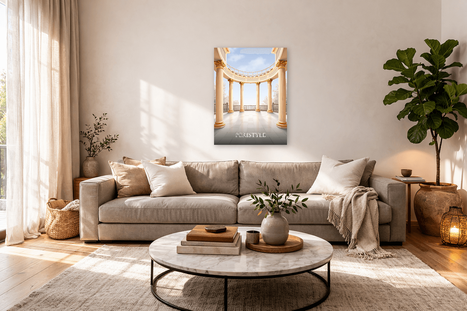 Atrium of Serenity – The Stoic Peristyle - Stoic Wall Art - Room Scene 7