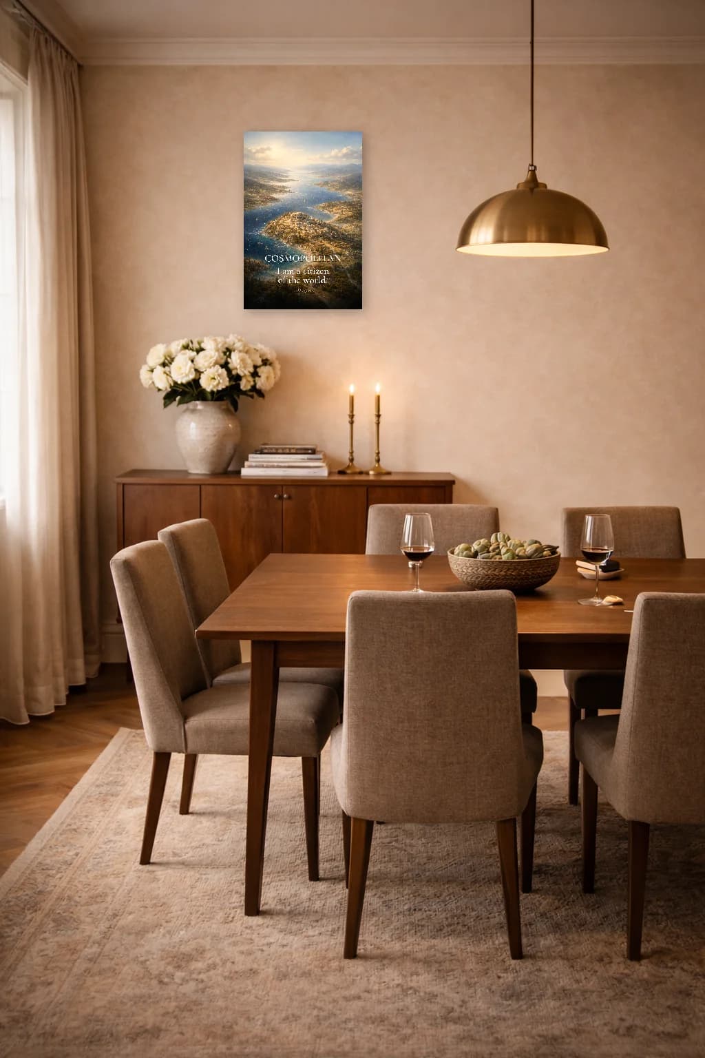 Cosmopolitisme - Citoyen du Monde Impression Stoïcienne - Art Mural Stoïcien - Room Scene 4