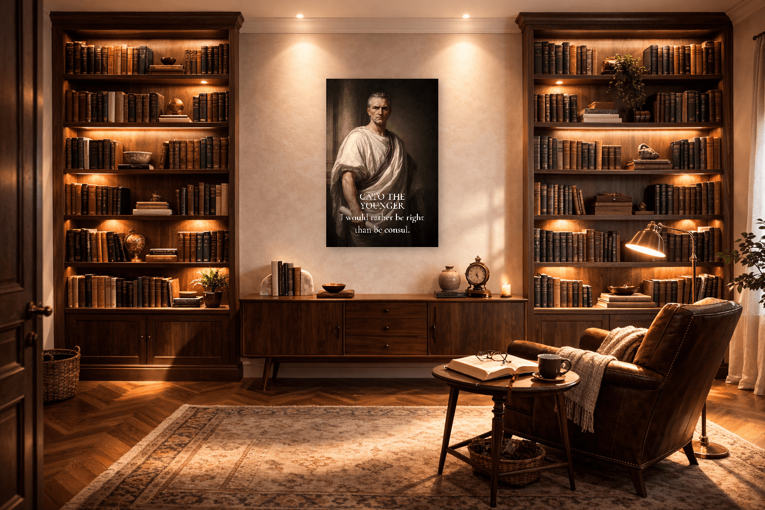 Cato, o Jovem - Desafio & Princípio Arte Estoica - Arte de Parede Estoica - 6