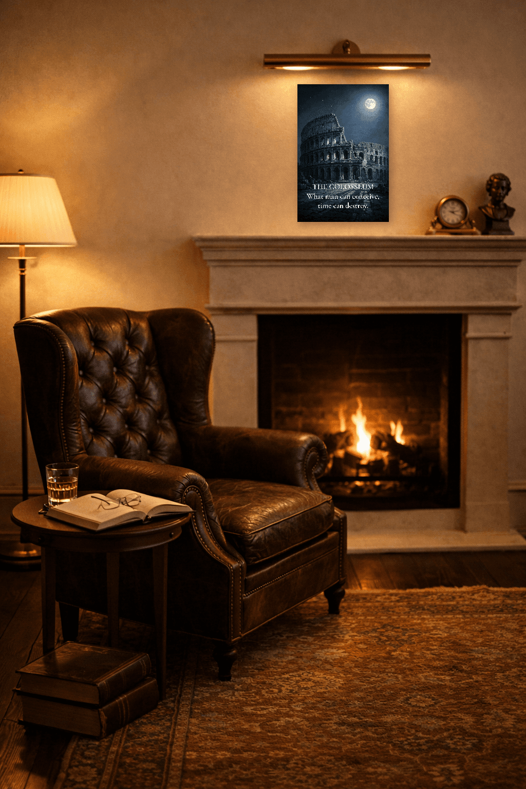 Kolizejs Mēness Gaismā - Mūžīgā Roma Māksla - Stoiska Sienas Māksla - Room Scene 2