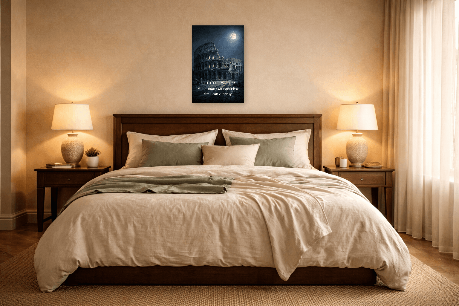 Kolizejs Mēness Gaismā - Mūžīgā Roma Māksla - Stoiska Sienas Māksla - Room Scene 6