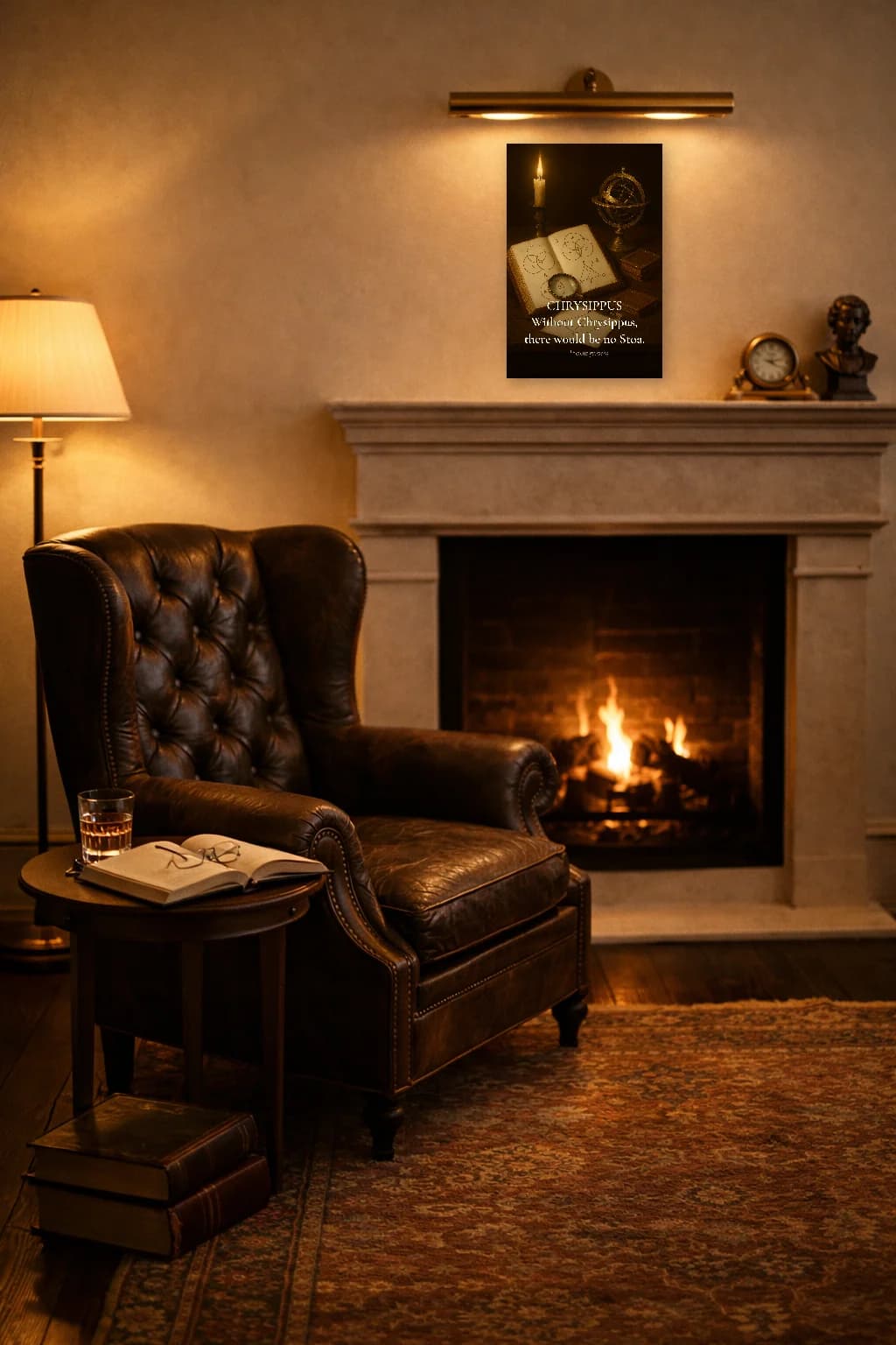 Chrysippe - L'Imprimeur de la Logique Philosophie Stoïcienne - Art Mural Stoïcien - Room Scene 2