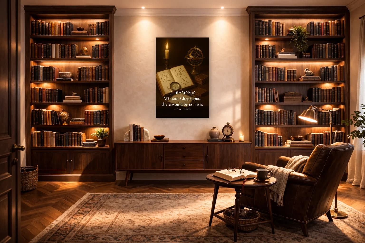 Chrysippe - L'Imprimeur de la Logique Philosophie Stoïcienne - Art Mural Stoïcien - Room Scene 3