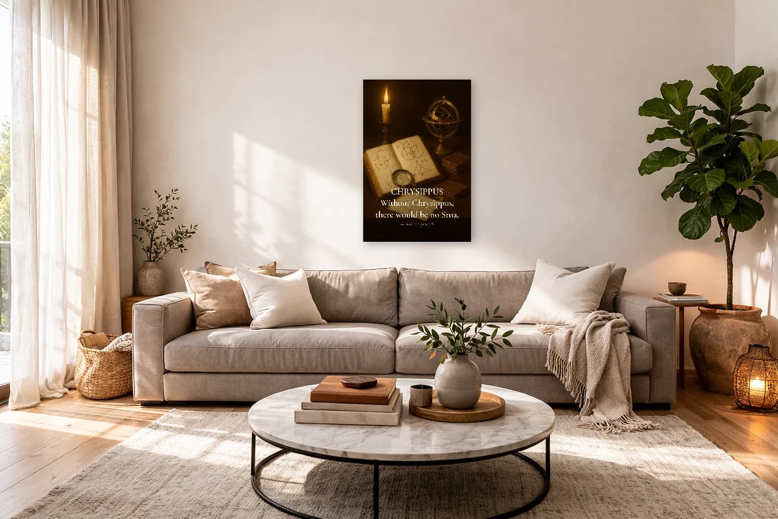 Chrysippe - L'Imprimeur de la Logique Philosophie Stoïcienne - Art Mural Stoïcien - Room Scene 7