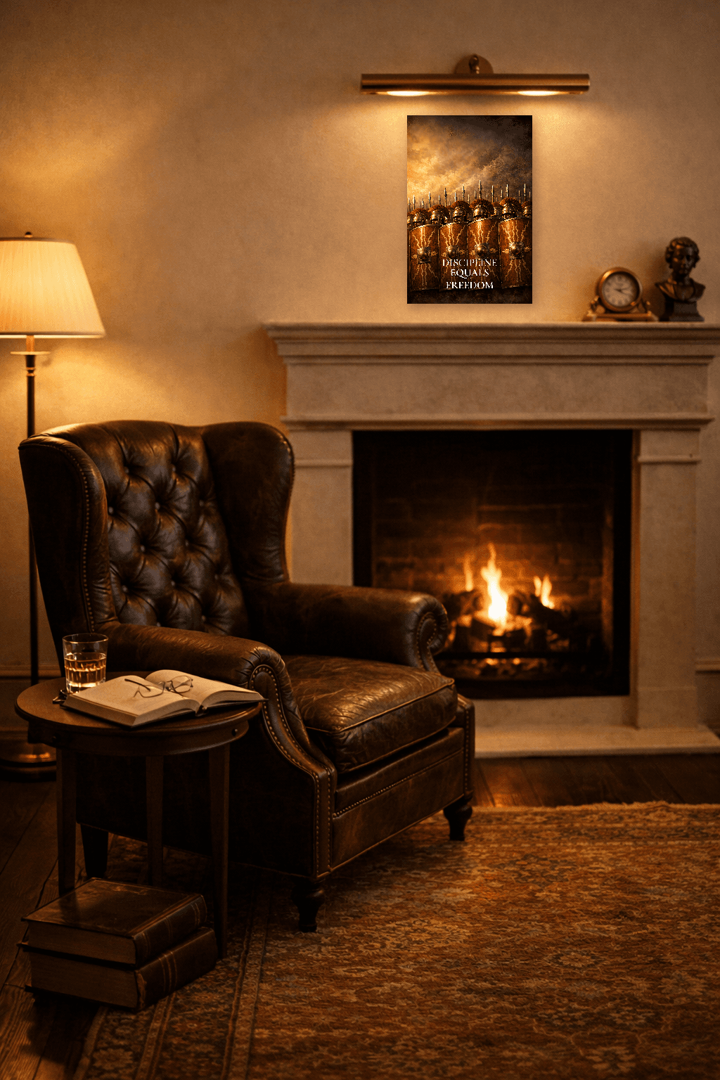 Disciplin Lige Med Frihed - Stoisk Selvbeherskelse Print - Stoisk Vægkunst - Room Scene 2