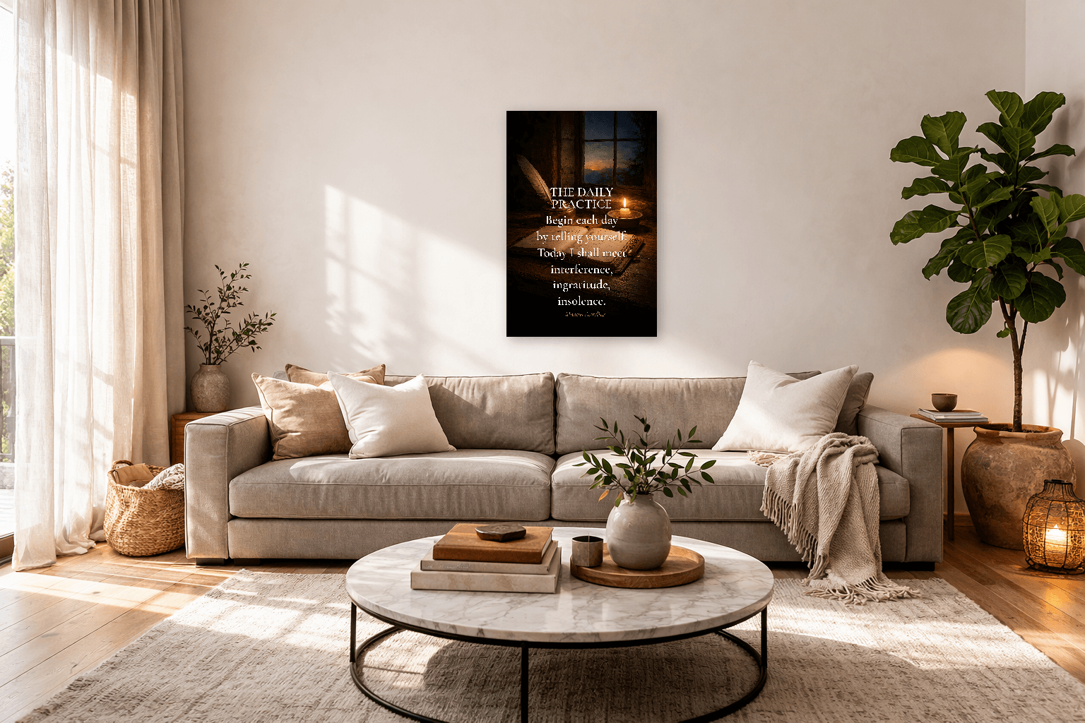 Practica Stoică Zilnică - Meditație de Dimineață Artă de Perete - Artă de Perete Stoică - 3