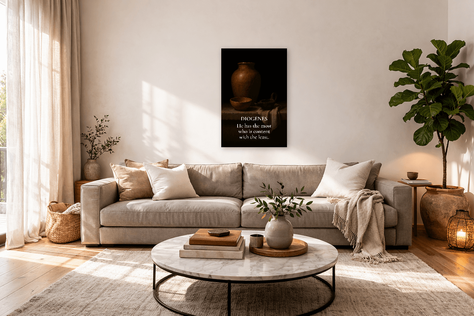 Diógenes, o Cínico - Impressão Filosófica da Simplicidade Radical - Arte de Parede Estoica - 3