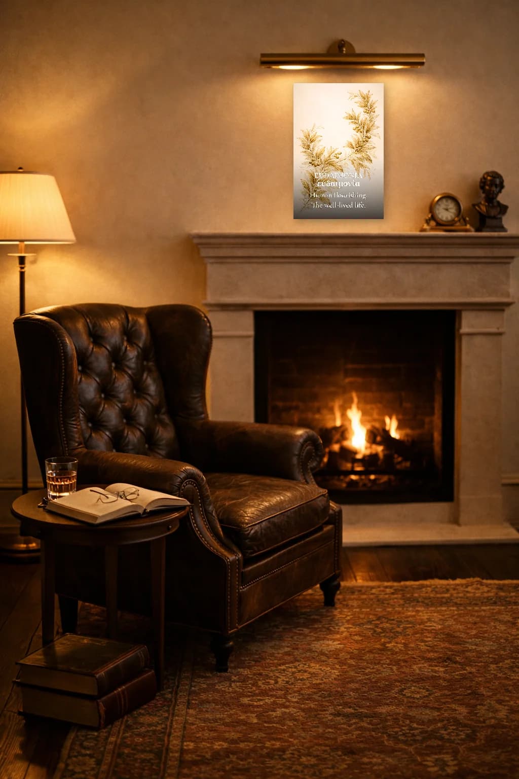 Eudaimonia - Épanouissement Humain - Art Mural Philosophie - Room Scene 2