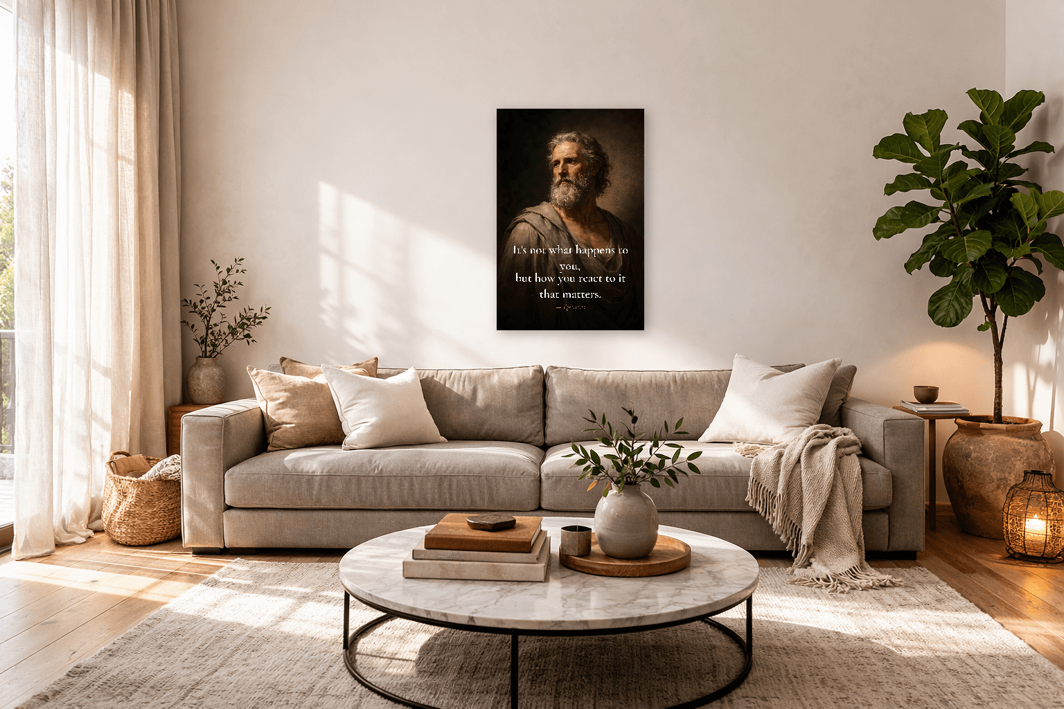 Epictetus - Hoe Je Reageert - Stoïcijnse Filosofie Print - Stoïcijnse Muurkunst - 3