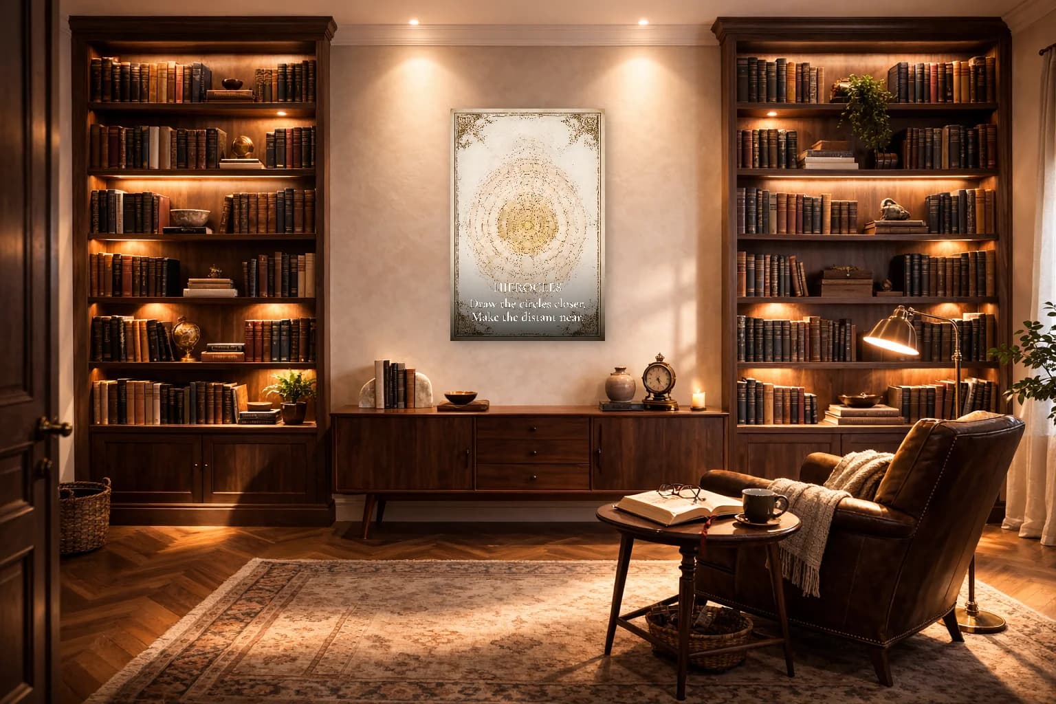 Hierocles - Cercles de Préoccupation Impression de Philosophie Stoïcienne - Art Mural Stoïcien - Room Scene 3