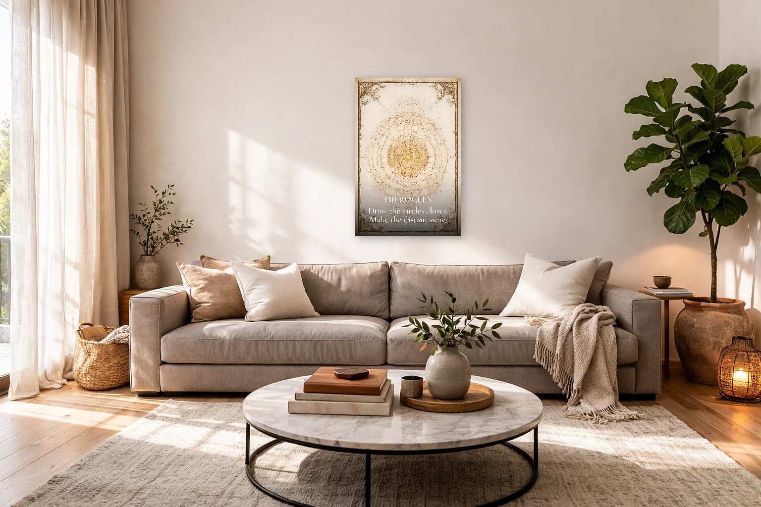 Hierocles - Cercles de Préoccupation Impression de Philosophie Stoïcienne - Art Mural Stoïcien - Room Scene 7