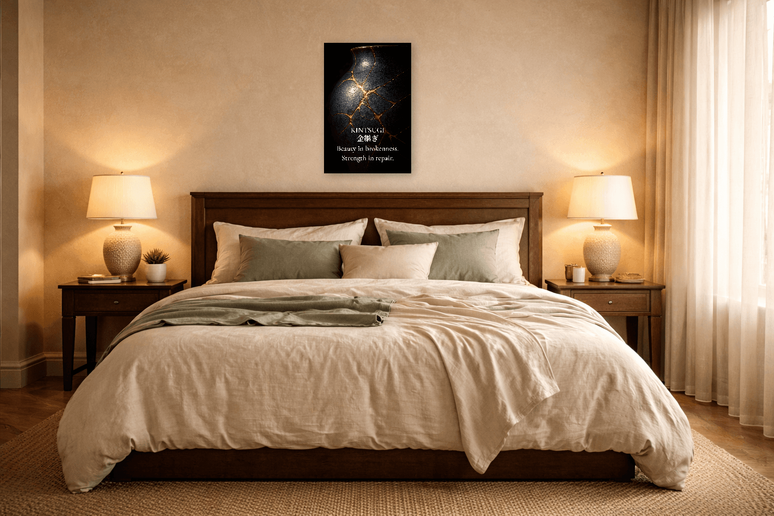 Kintsugi - Frumusețea în Imperfecțiune - Artă Filosofică de Perete - Artă Stoică de Perete - 5