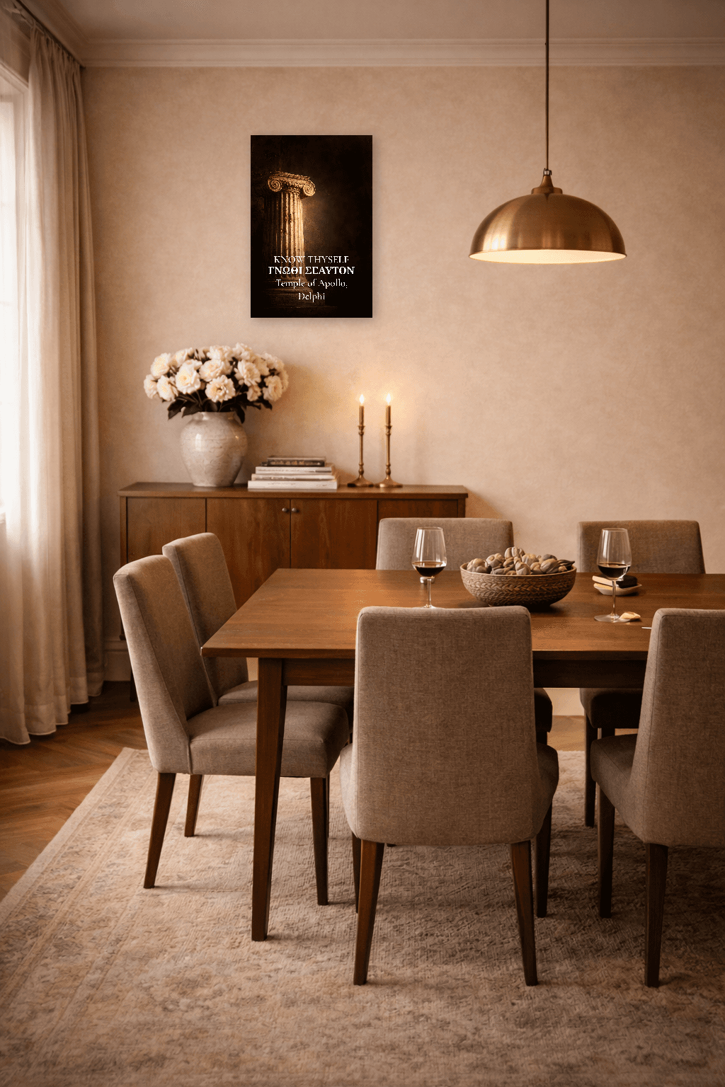 Conhece-te a Ti Mesmo - Gnothi Seauton - Arte da Filosofia Grega Antiga - Arte de Parede Estoica - 7