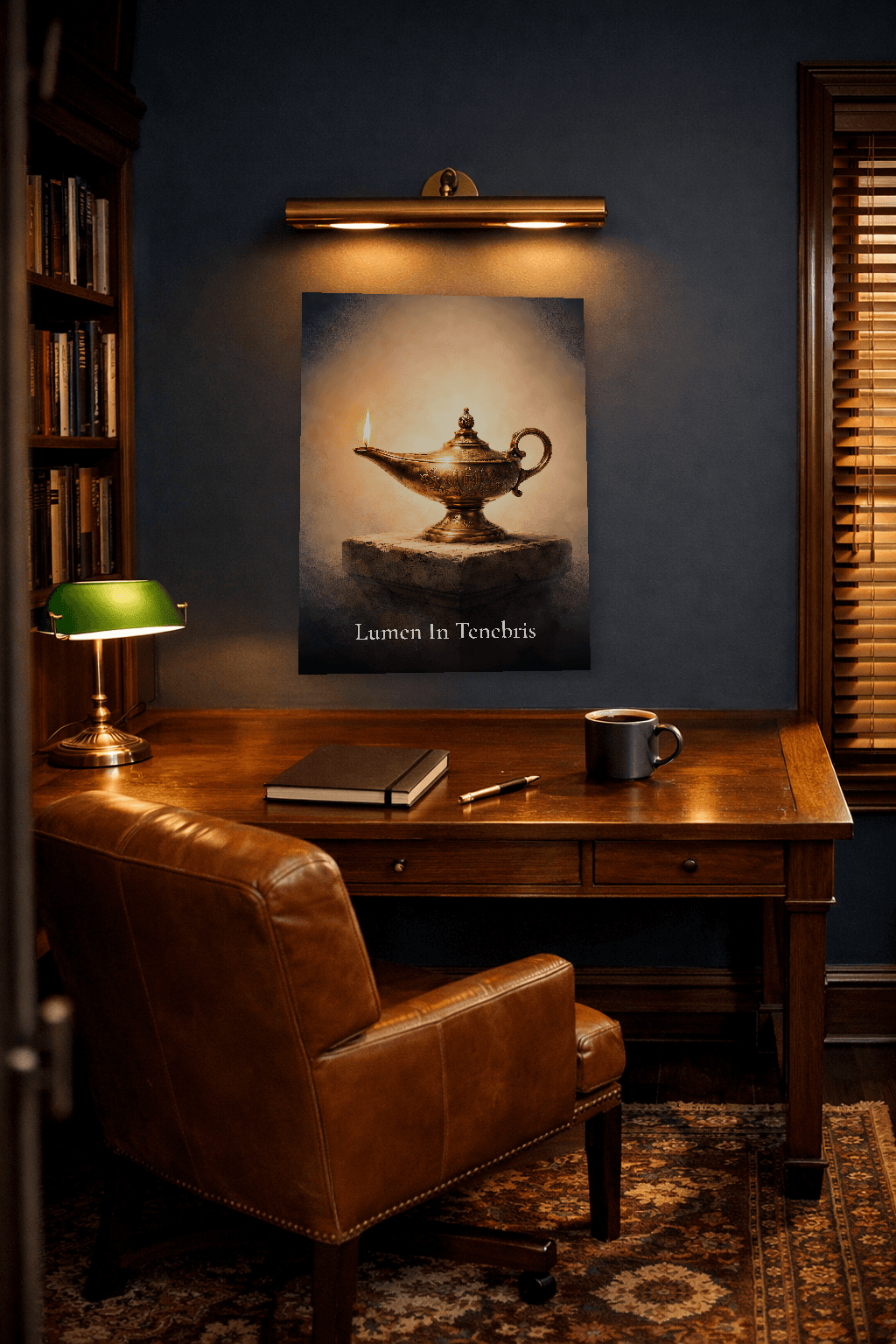 The Stoic Lamp - Light Through Adversity - Stoic Wall Art - Room Scene 5