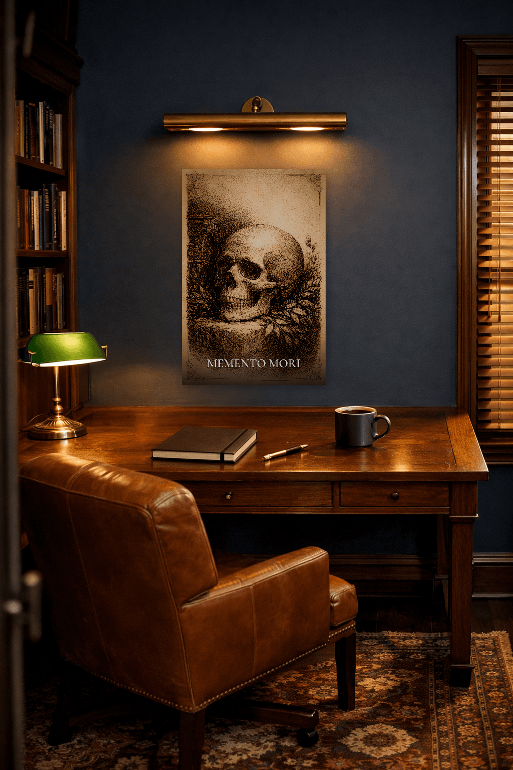 Teschio Memento Mori - Arte Filosofica Stoica - Arte da Parete Stoica - 2