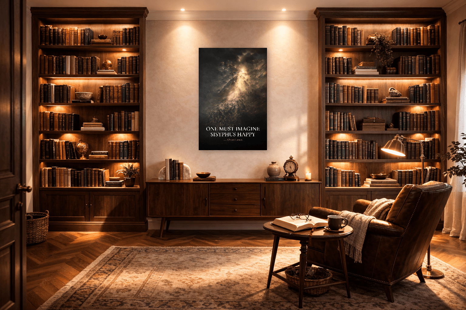 Trebuie să ne imaginăm pe Sisif fericit - Artă Filosofică Camus - Artă de Perete Stoică - 6