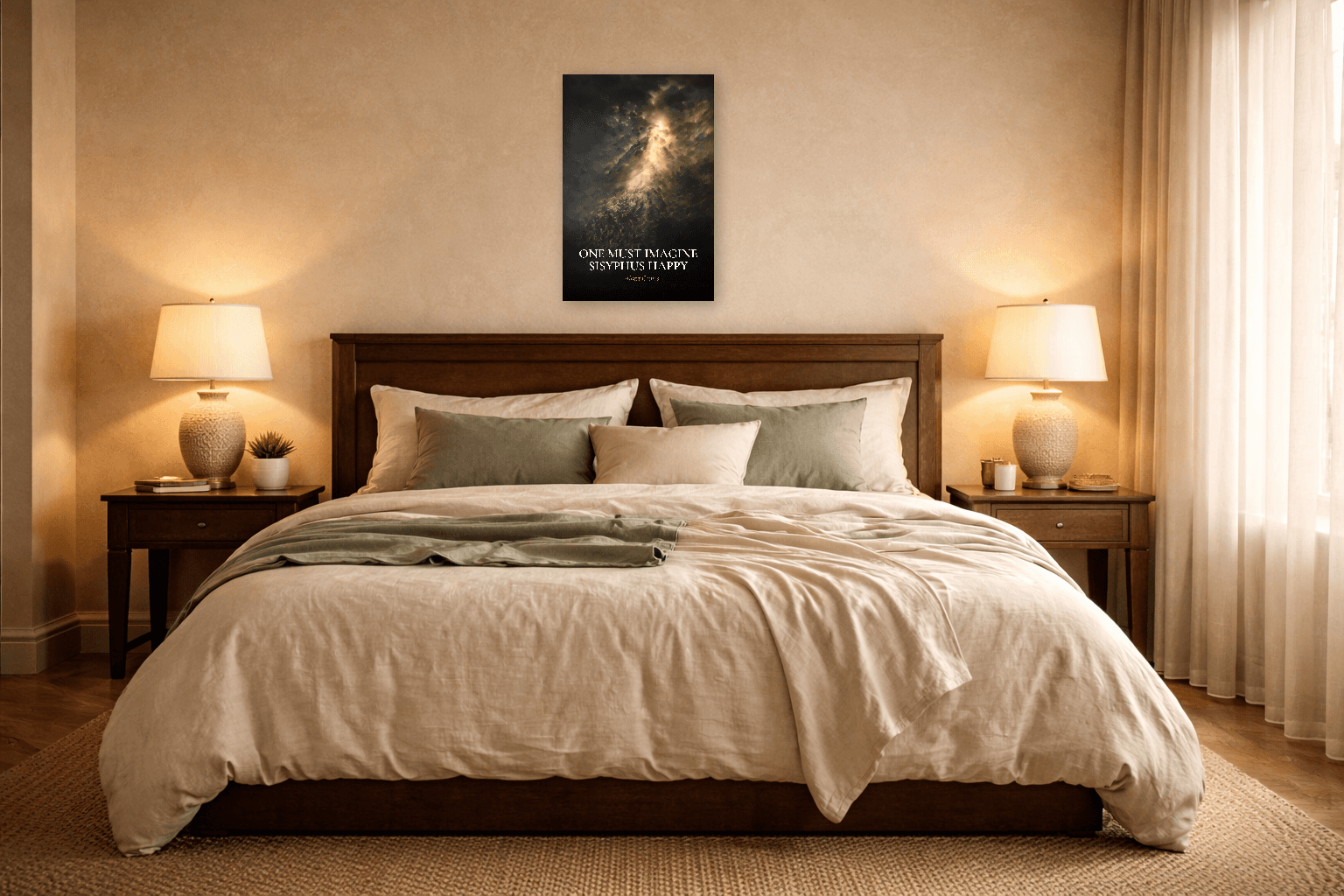 Trebuie să ne imaginăm pe Sisif fericit - Artă Filosofică Camus - Artă de Perete Stoică - 5