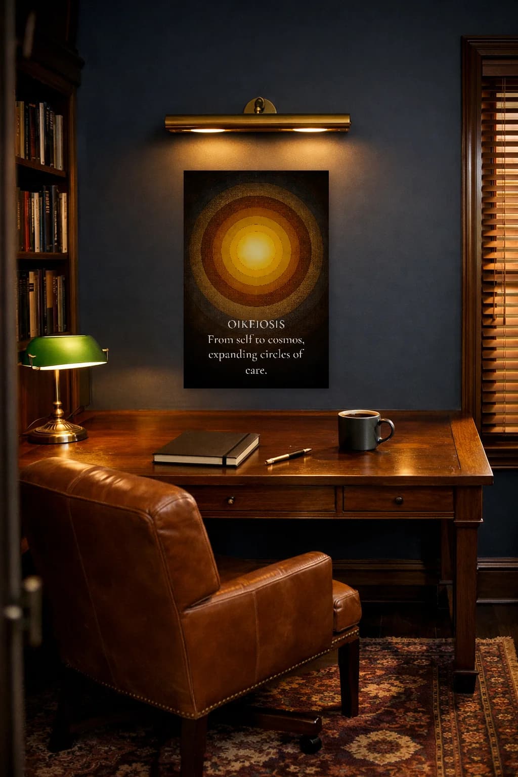 Oikeiosis - Art de la Philosophie Stoïcienne de l'Auto-Propriété - Art Mural Stoïcien - Room Scene 5