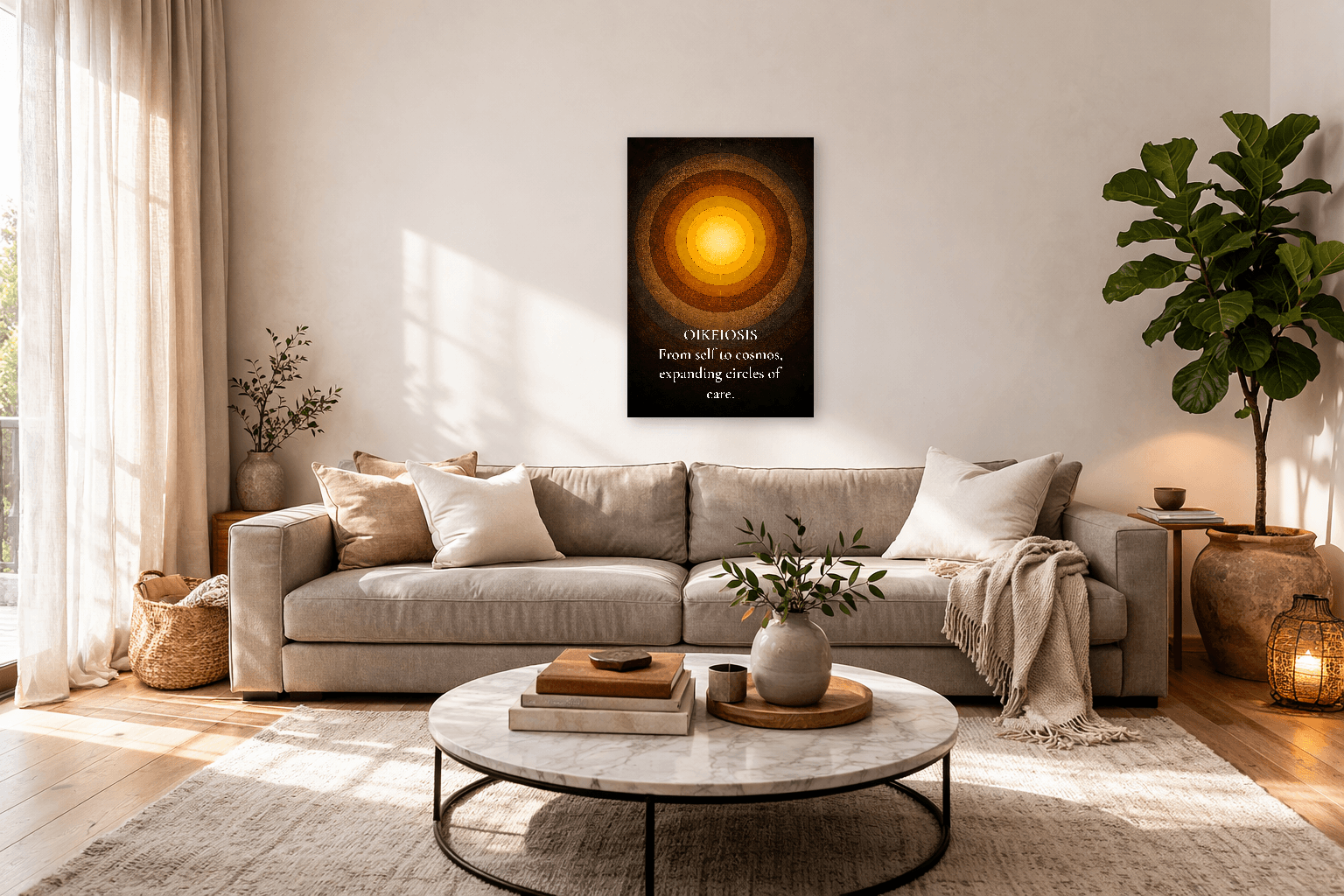 Oikeiosis - Autodomínio Arte Filosófica Estoica - Arte de Parede Estoica - 3