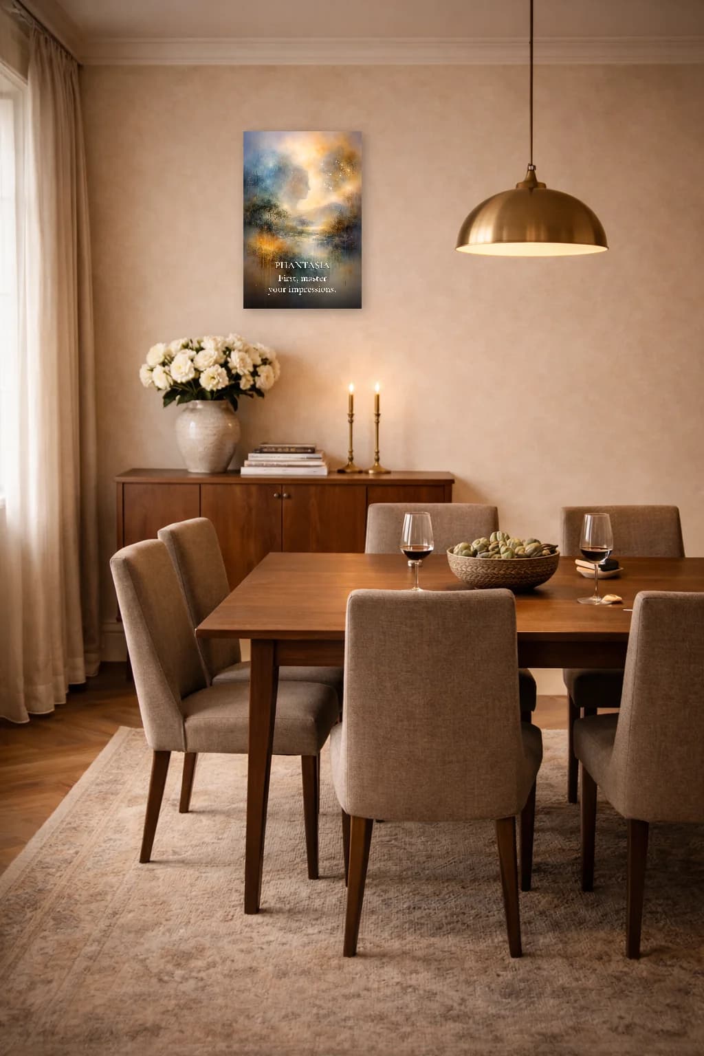 Phantasia - Art de la Théorie Stoïcienne des Impressions - Art Murale Stoïcien - Room Scene 4