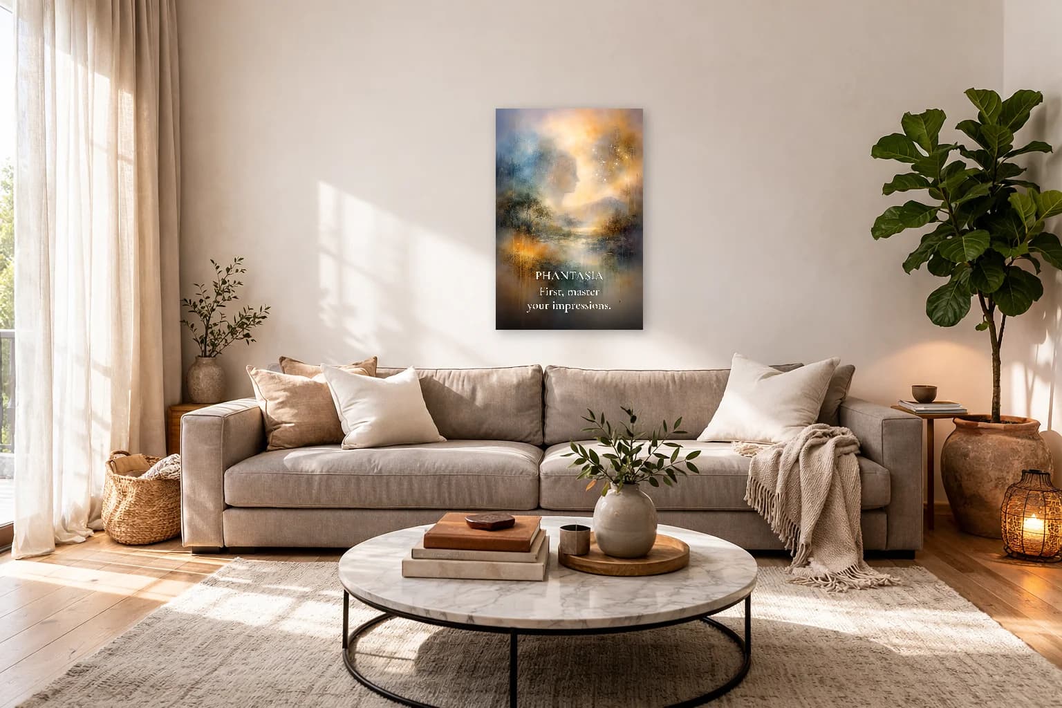 Phantasia - Art de la Théorie Stoïcienne des Impressions - Art Murale Stoïcien - Room Scene 7