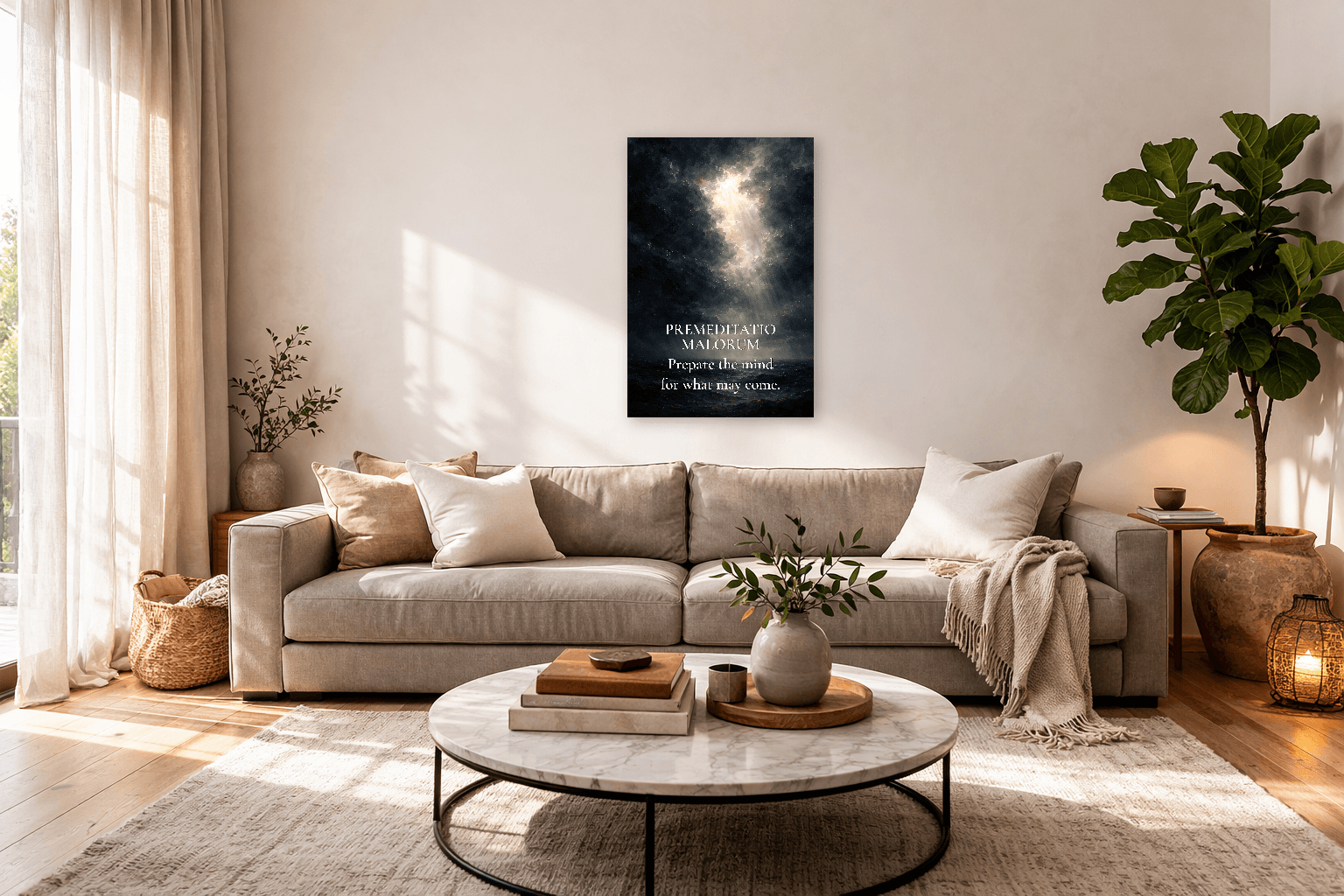 Premeditatio Malorum - Artă de Contemplare Stoică - Artă de Perete Stoică - 3