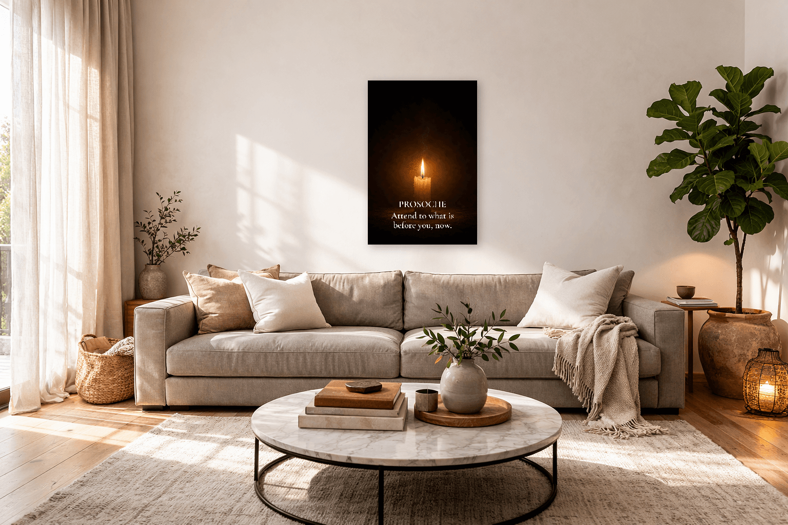 Prosoche - Arte dell'Attenzione e Consapevolezza Stoica - Arte da Parete Stoica - 3