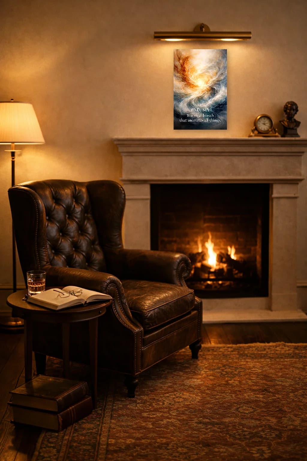 Pneuma - Souffle Vital Impression de Philosophie Stoïcienne - Art Mural Stoïcien - Room Scene 2