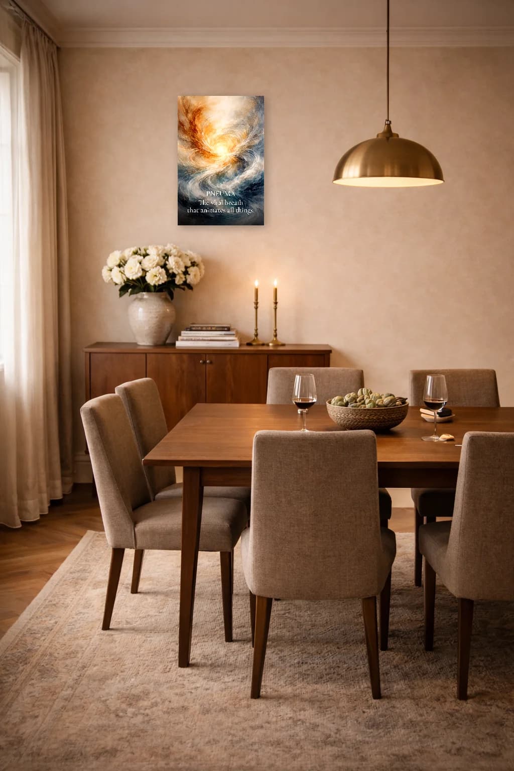 Pneuma - Souffle Vital Impression de Philosophie Stoïcienne - Art Mural Stoïcien - Room Scene 4