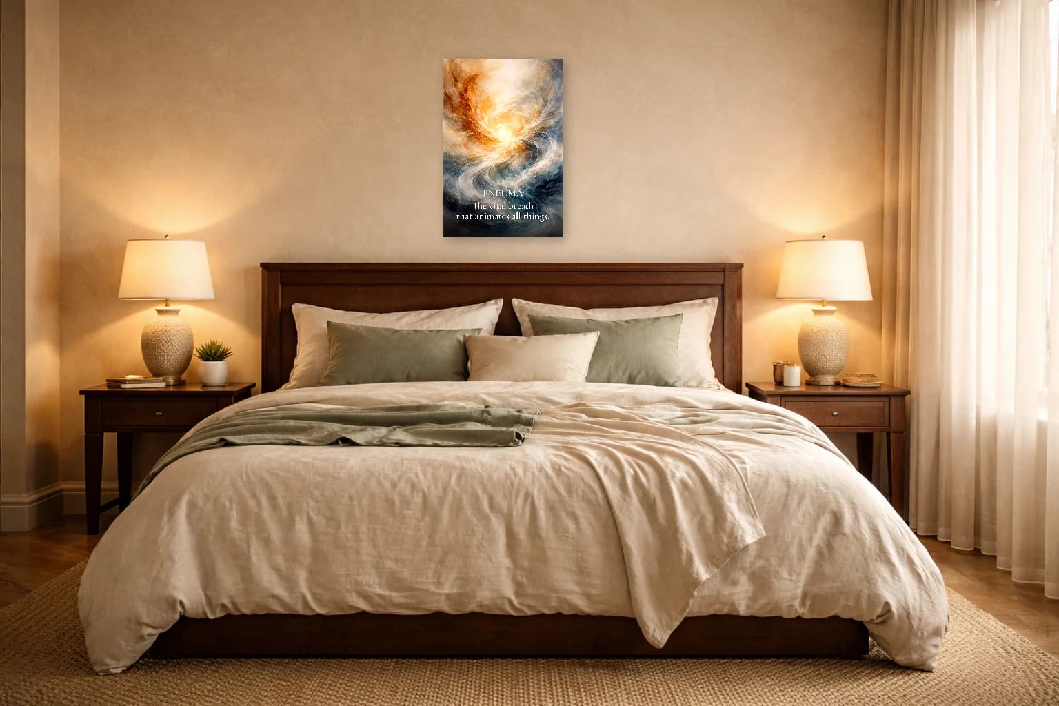 Pneuma - Souffle Vital Impression de Philosophie Stoïcienne - Art Mural Stoïcien - Room Scene 6