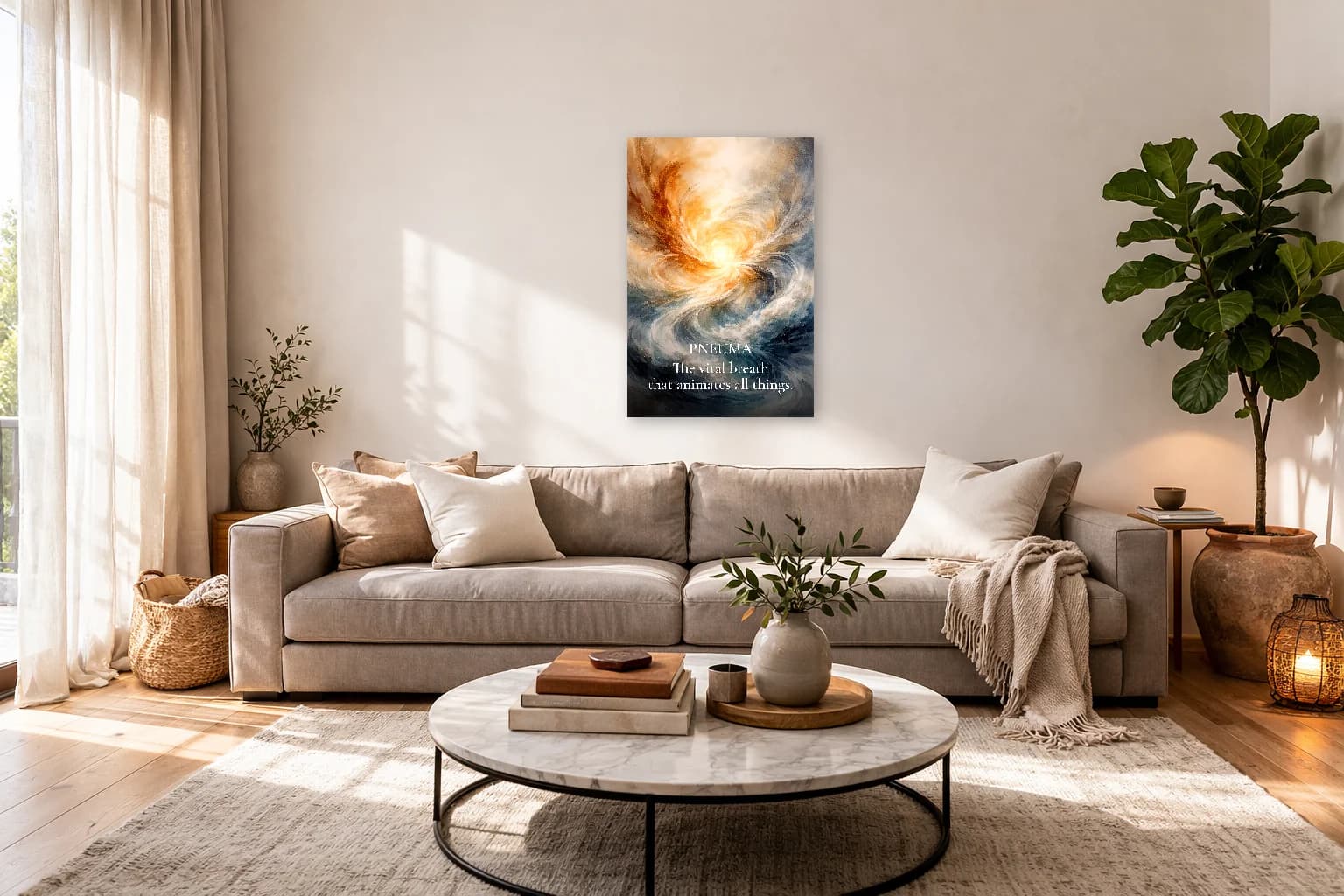 Pneuma - Souffle Vital Impression de Philosophie Stoïcienne - Art Mural Stoïcien - Room Scene 7