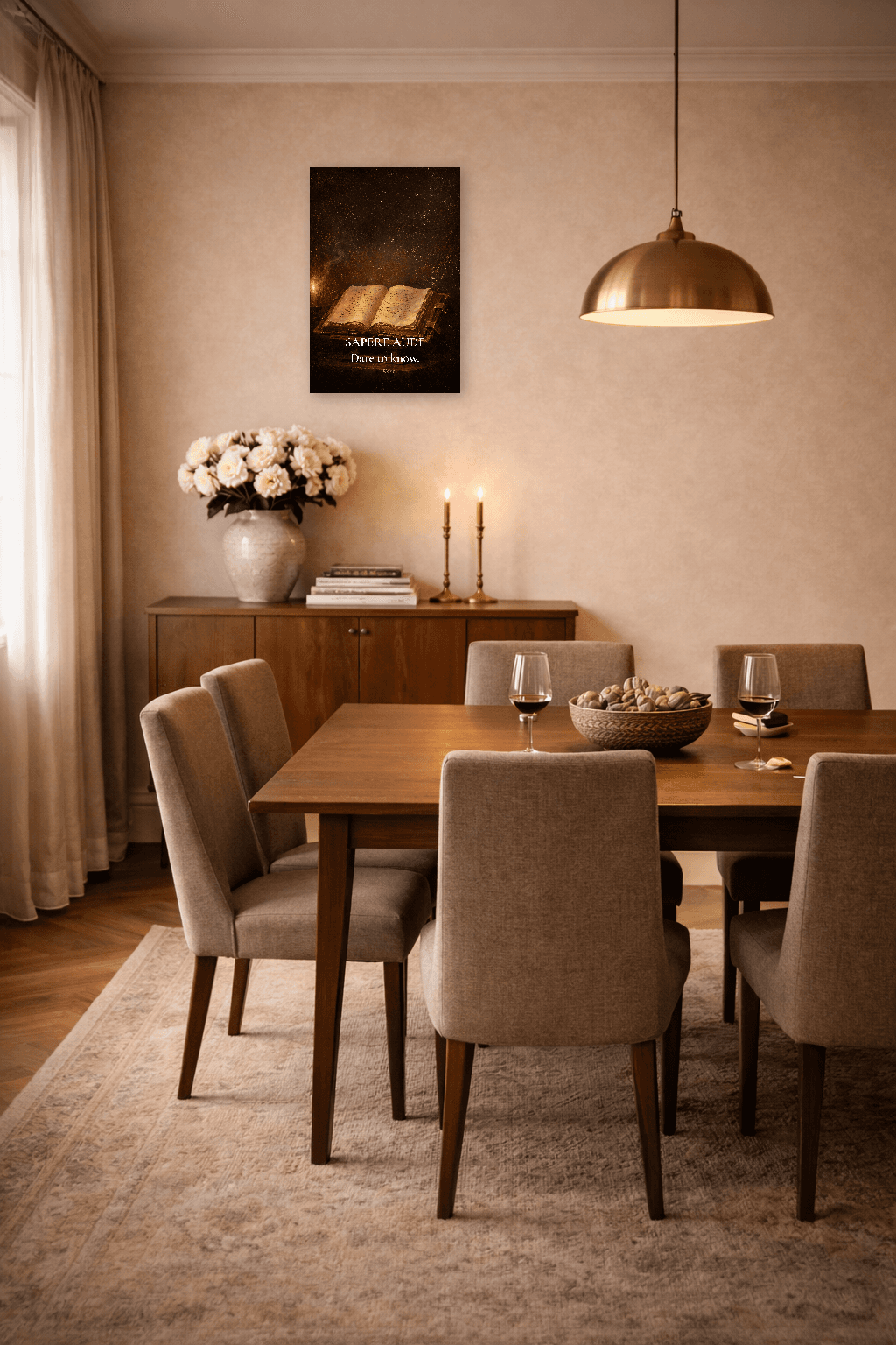 Sapere Aude - Atrévete a Conocer Arte de Pared Filosófico - Arte de Pared Estoico - Room Scene 4