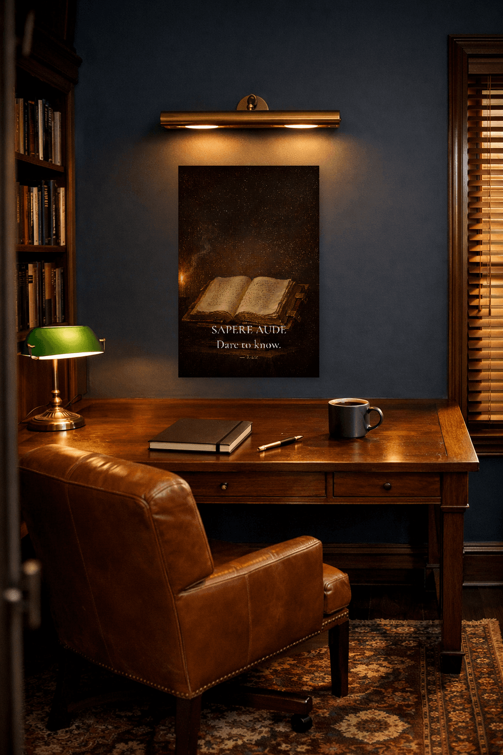 Sapere Aude - Atrévete a Conocer Arte de Pared Filosófico - Arte de Pared Estoico - Room Scene 5