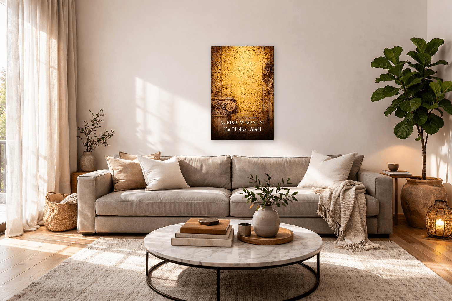 Summum Bonum - Η Υπέρτατη Αγαθότητα Φιλοσοφική Εκτύπωση - Στωική Τέχνη Τοίχου - 3