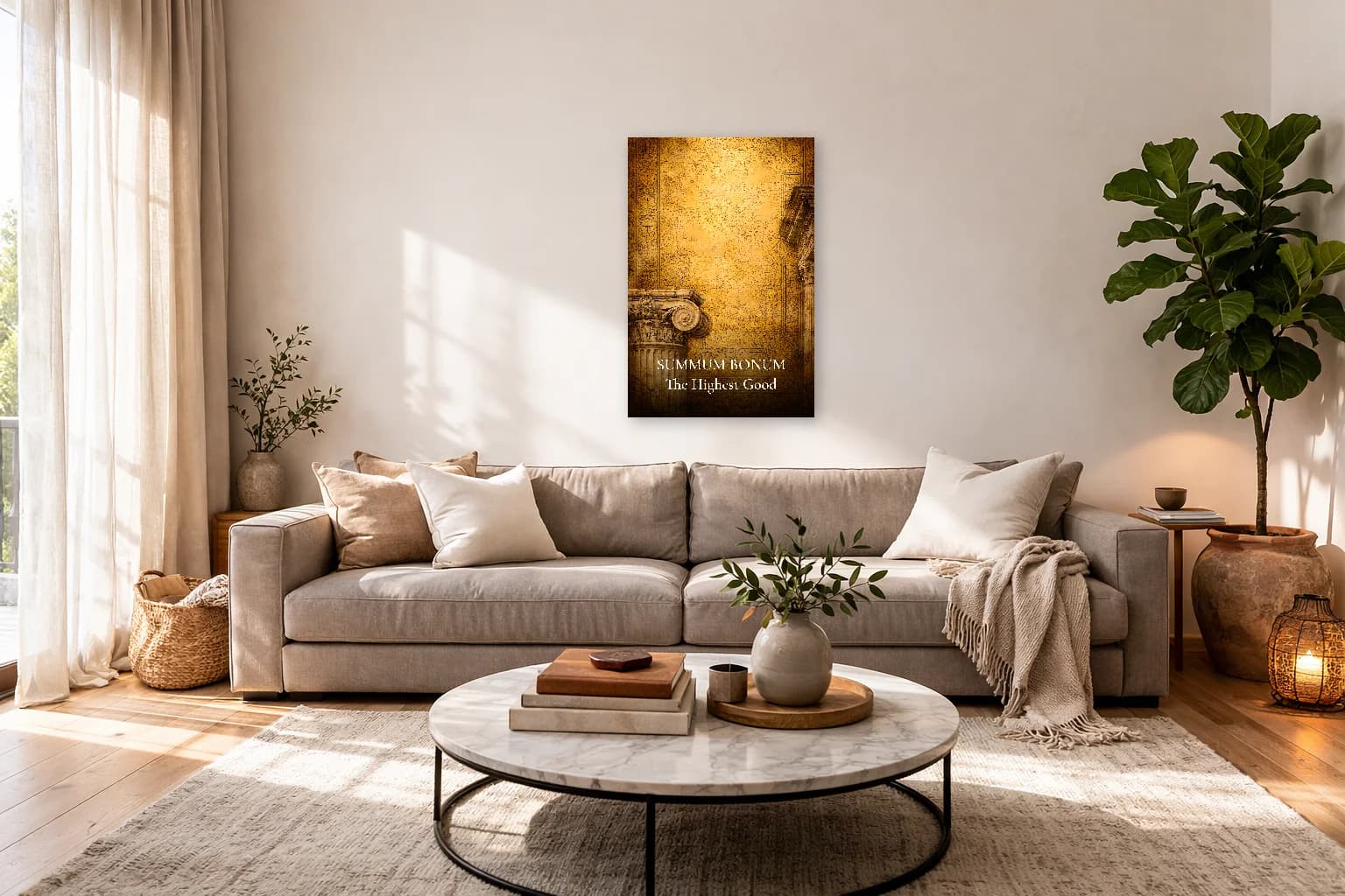 Summum Bonum - L'Idéal Suprême Impression Philosophie - Art Mural Stoïcien - Room Scene 7