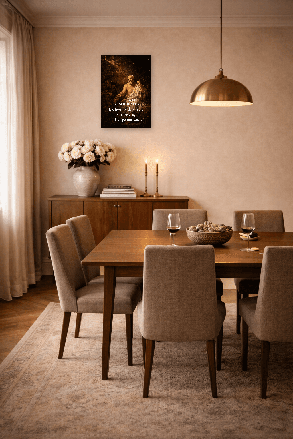 Śmierć Sokratesa - Sztuka Ścienna Filozofii Cykuty - Sztuka Ścienna Stoicka - Room Scene 4