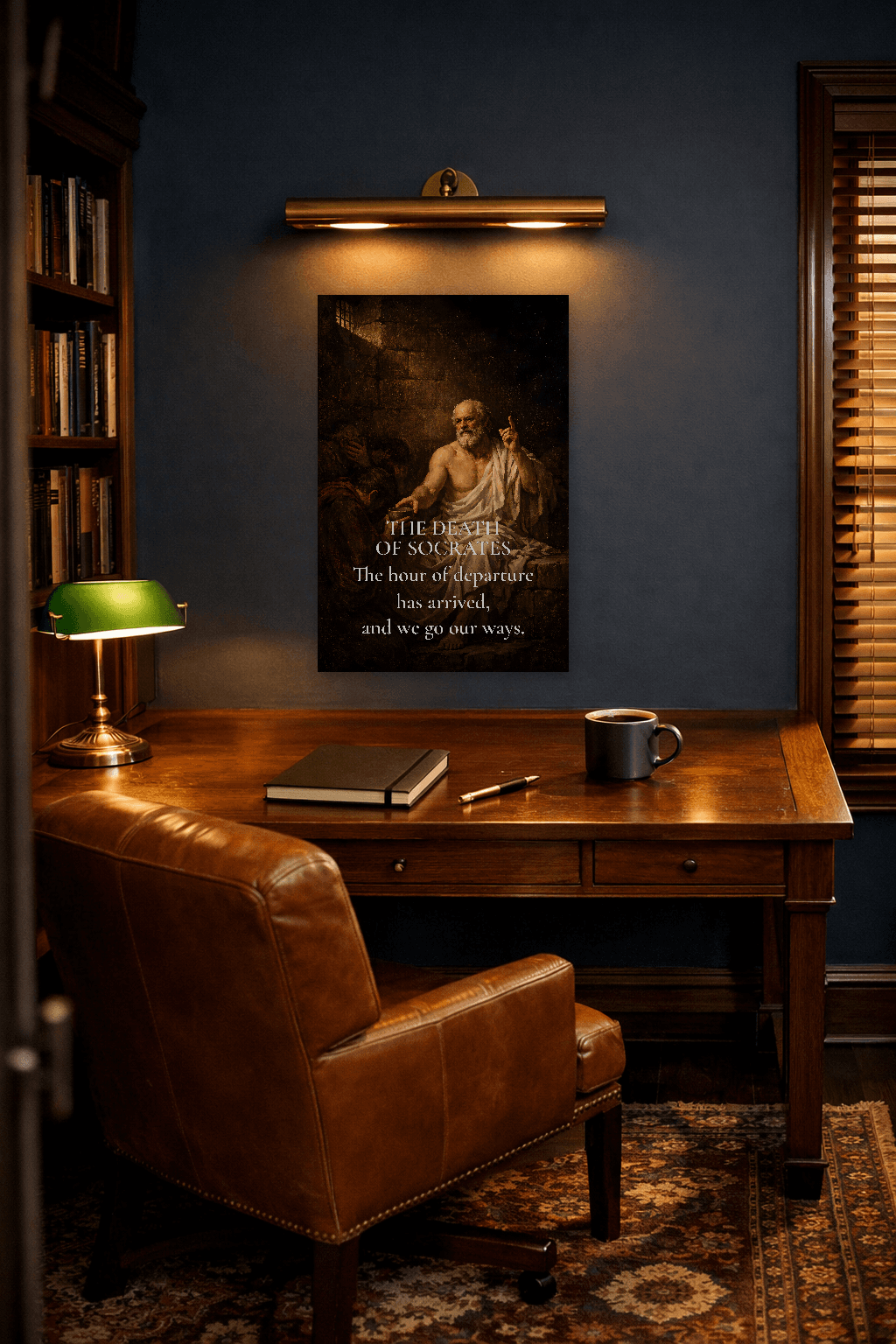 Śmierć Sokratesa - Sztuka Ścienna Filozofii Cykuty - Sztuka Ścienna Stoicka - Room Scene 5