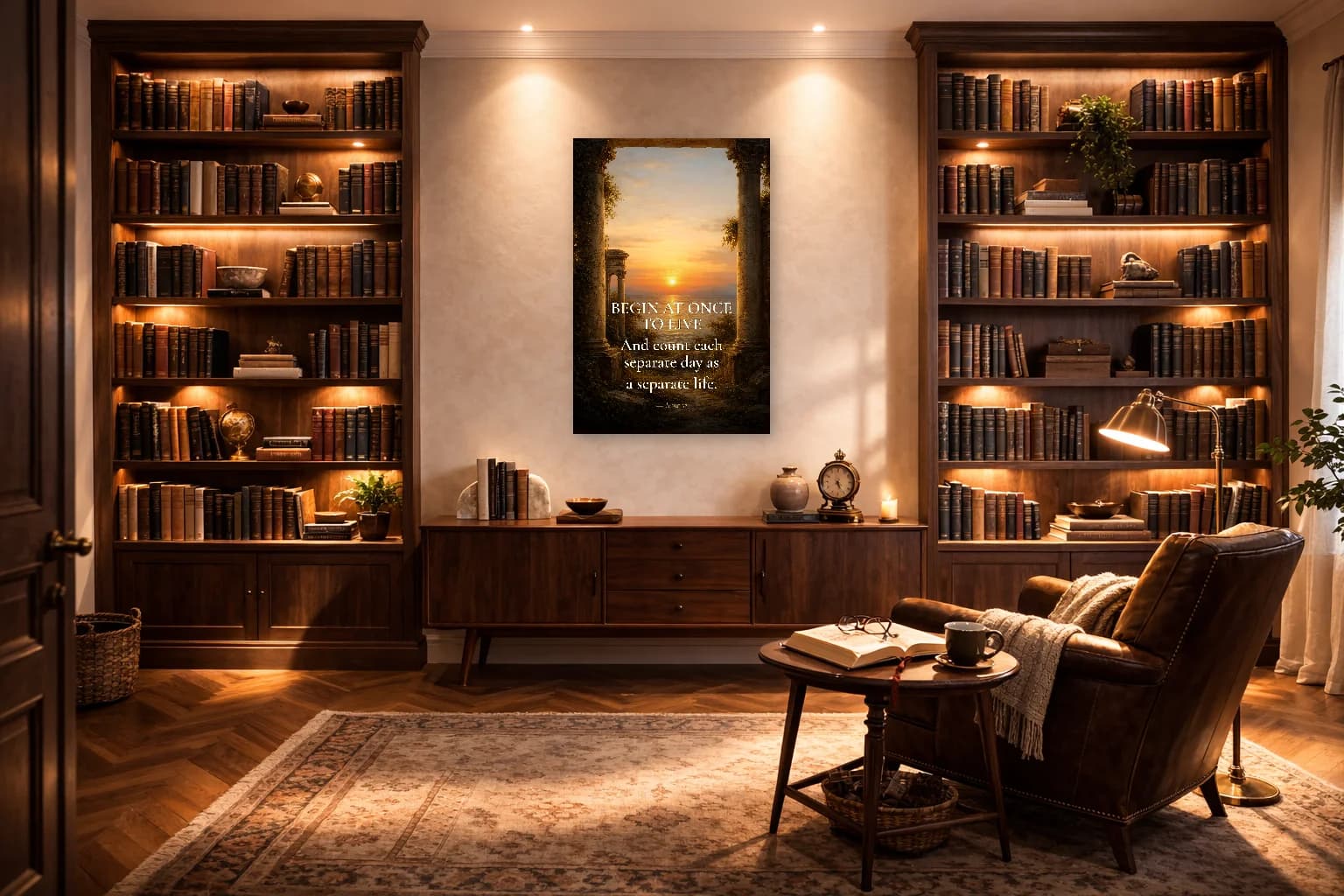 Sénèque - Commencez dès maintenant à vivre Impression philosophique - Art mural stoïcien - Room Scene 3