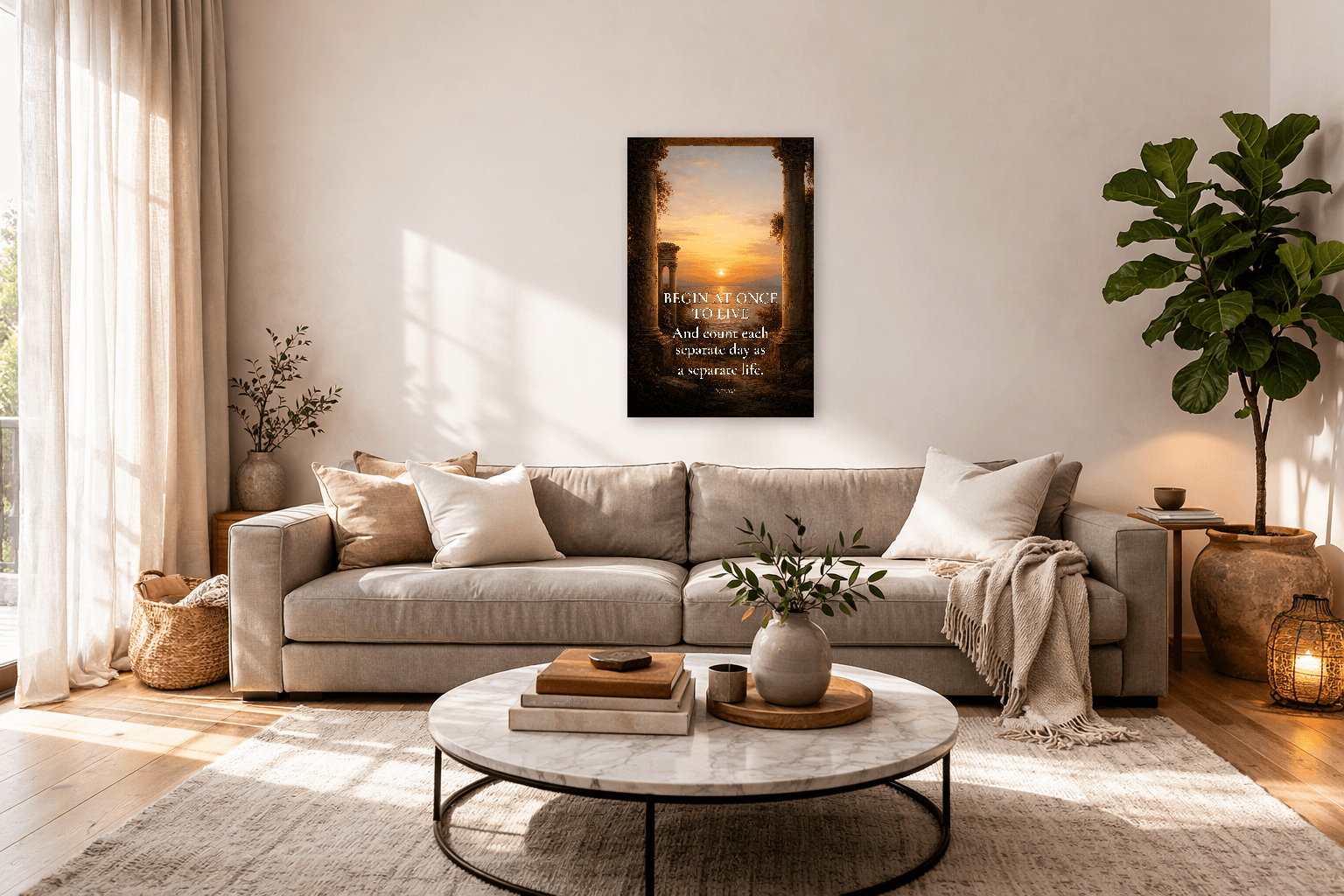 Seneca - Începe Imediat Să Trăiești Print Filosofic - Artă de Perete Stoică - 3