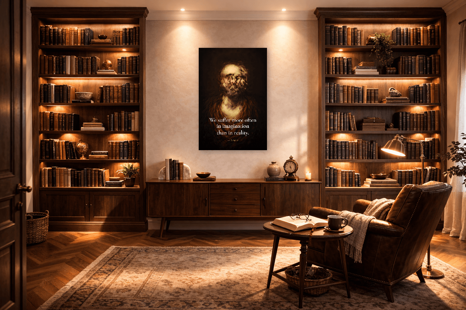 Seneca - Suferim Mai Mult În Imaginație - Print Filosofie Stoică - Artă de Perete Stoică - 6