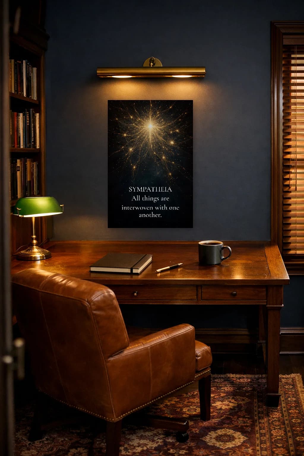 Sympatheia - Art de la Philosophie de l'Interconnexion Stoïcienne - Art Mural Stoïcien - Room Scene 5