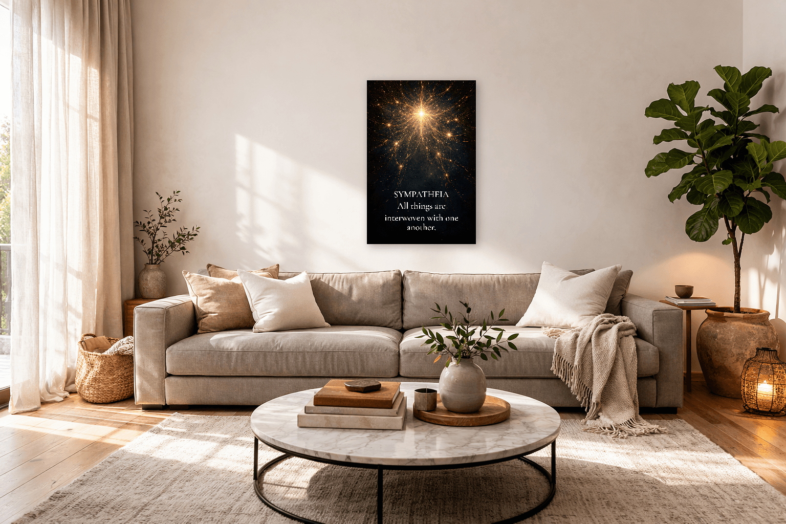 Sympatheia - Arte Filosofica dell'Interconnessione Stoica - Arte da Parete Stoica - 3